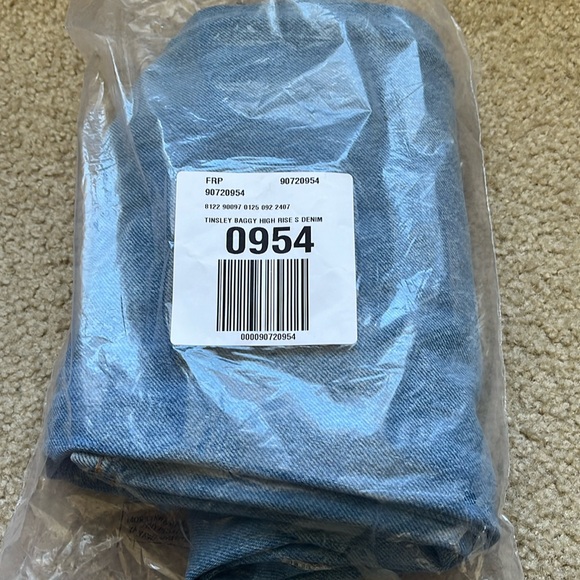 NWT Free People women’s Tinsley Baggy High Rise Jeans Bright Eyes Wash Size 24 - Picture 16 of 16